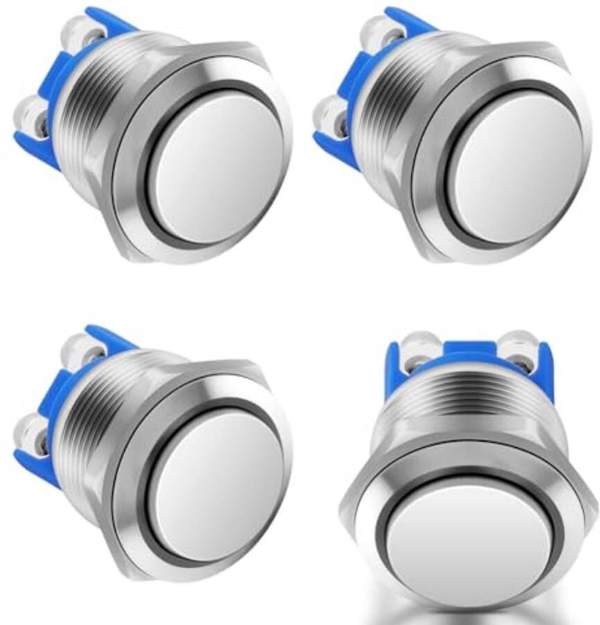Waterdichte Momentane Drukknopschakelaars 16 mm Set van 4