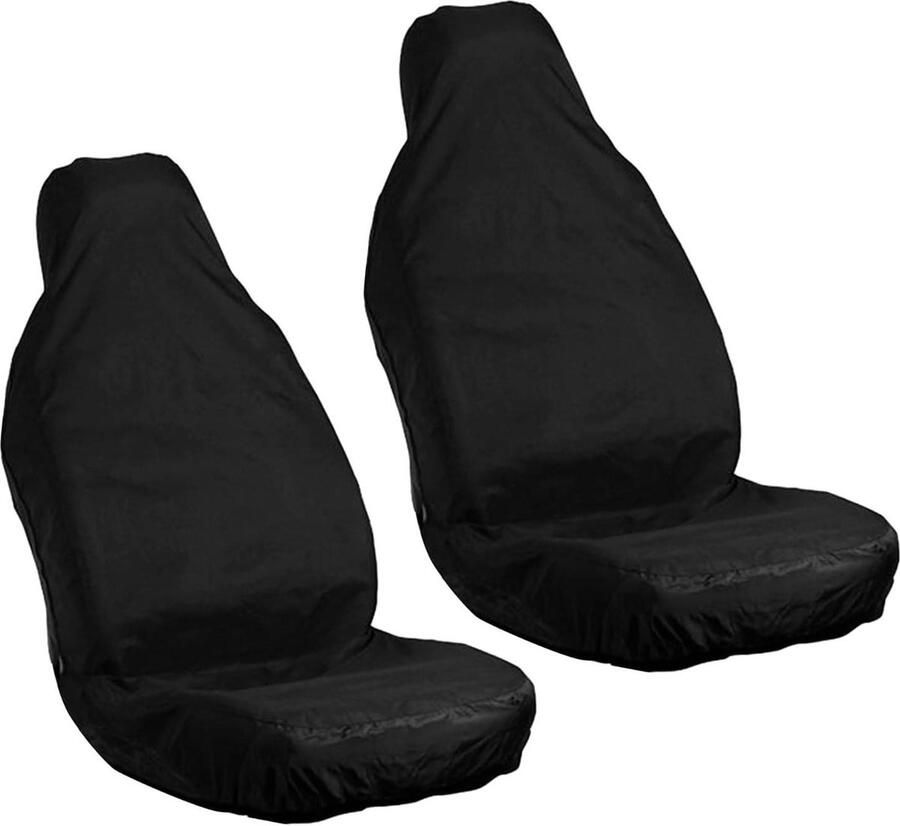 Waterdichte nylon autostoelhoezen zwaar belastbare autostoelhoes voor universele zwarte stoelhoezen ademend en anti-zweet 2 stuks Stoelhoezen