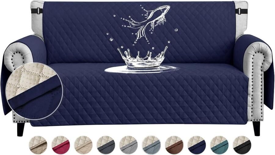 Waterdichte omkeerbare bankovertrek voor 2-zitsbank krasbestendig en antislip ideaal voor huisdieren