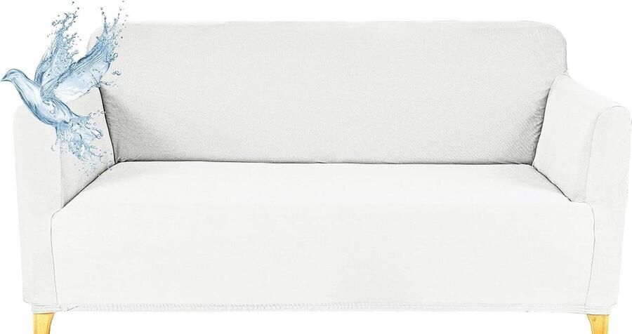 Waterdichte rekbaar bankhoes voor 2-zits banken wit armleuningen bescherming