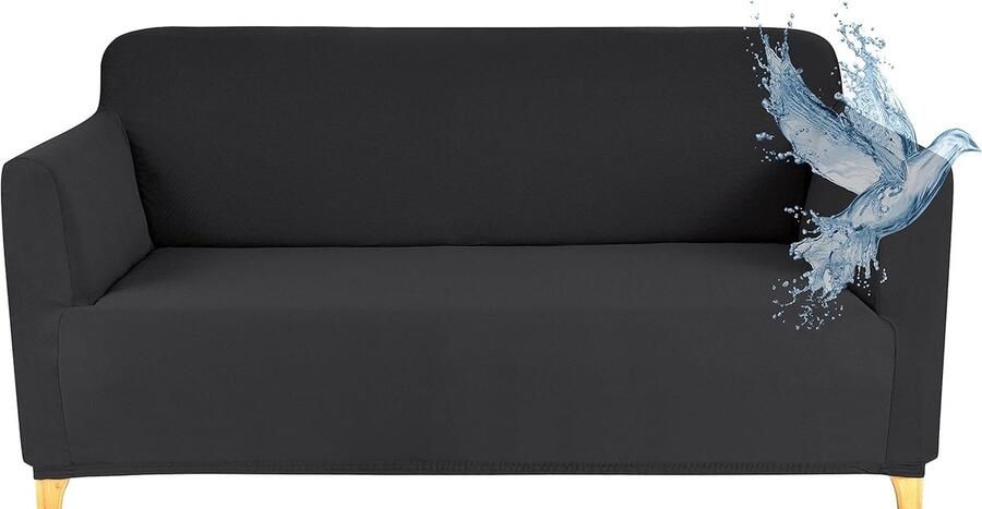 Waterdichte rekbare bankhoes voor 2-zits banken (130-170 cm) Donkergrijs