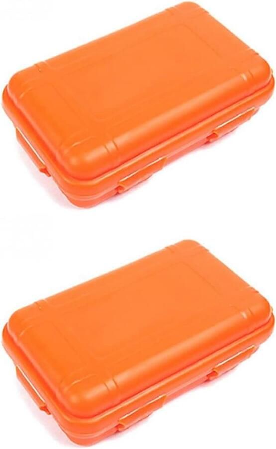 Waterdichte Schokbestendige Doos 165 mm Survival Opbergdoos Outdoor Survival Box Harde Schijf Hoes voor Buitenactiviteiten en Reizen (Oranje)