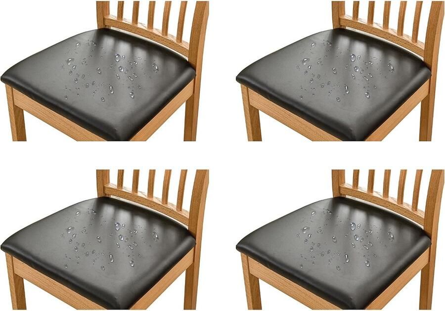 Waterdichte Stoelhoezen voor Eetkamerstoelen Verwijderbaar en Wasbaar Set van 2 4 6