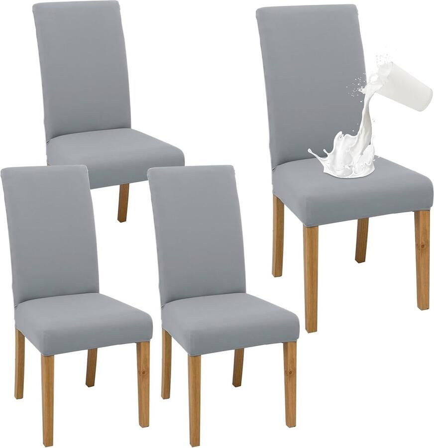 Waterdichte stretch stoelhoezen voor eetkamer- en restaurantstoelen Set van 4 of 6