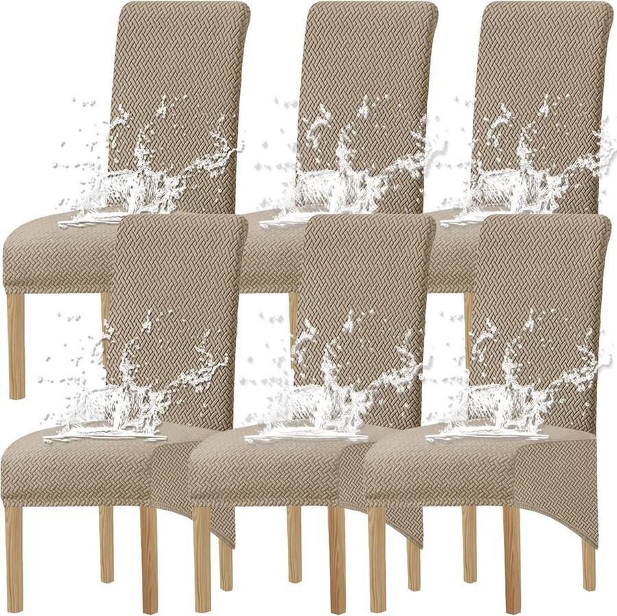 Waterdichte Stretch Stoelhoezen voor Eetkamer Set van 6 Elegant en Duurzaam