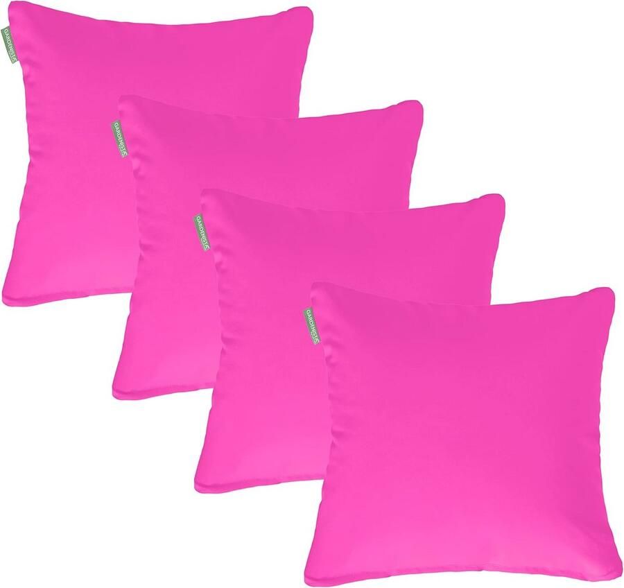 Waterdichte Tuin Kussens 45x45 cm Sierkussens voor Buiten Comfortabele Tuinmeubel Decoratie 4-Pack Roze