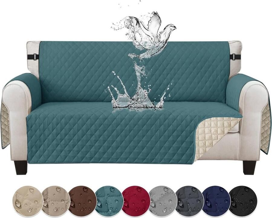 Luvetrex Waterdichte Tweezits Bankhoes met Antislip en Omkeerbaar Gestikt Ontwerp