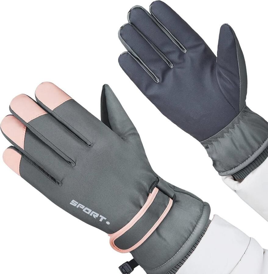 Waterdichte Winterhandschoenen voor Dames en Meisjes -20°C Touchscreen Skihandschoenen Thermische en Ademend voor Outdoor Activiteiten