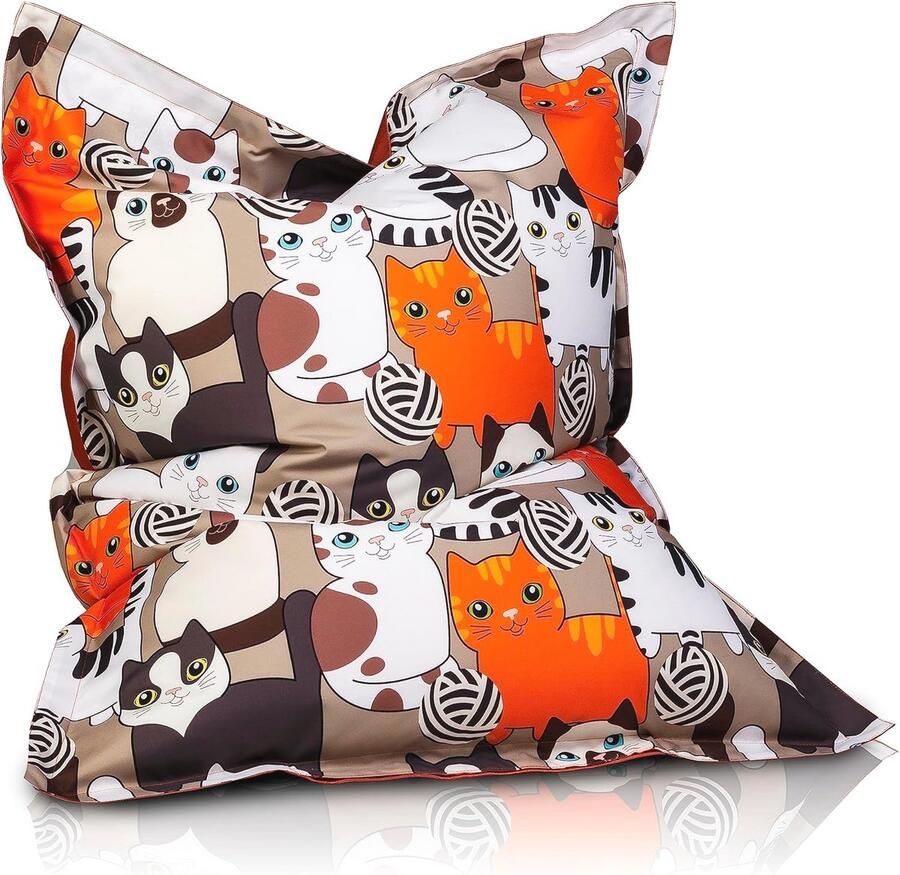 Waterdichte Zitzak voor Buiten Maat M Comfortabel Vloerkussen met Afneembare Hoes