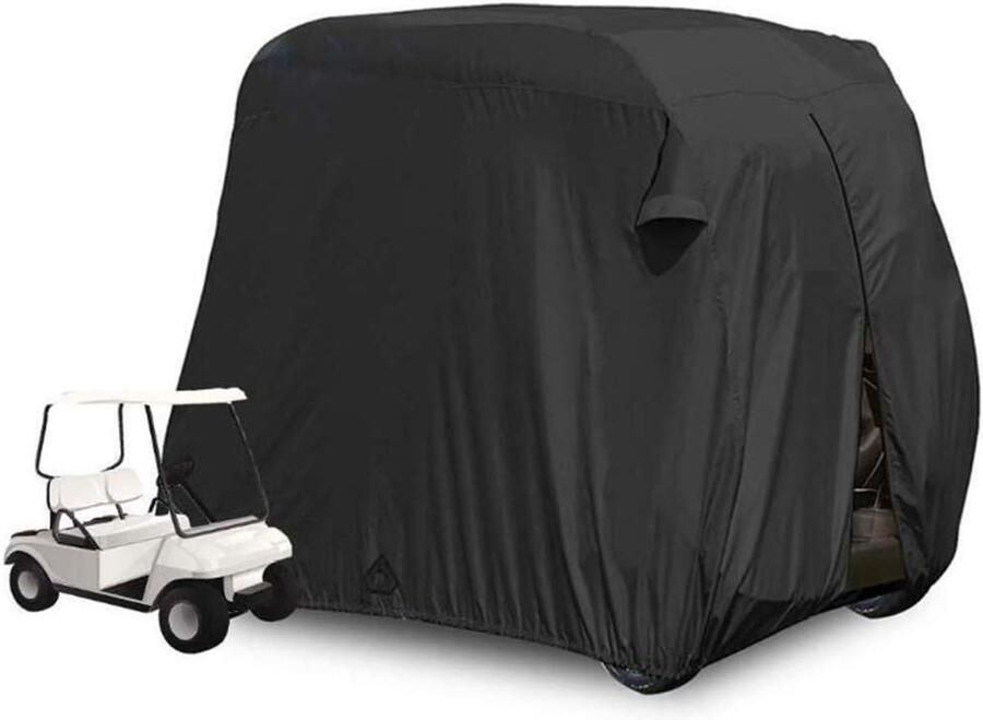 Waterdichte zwarte golfkarhoes 210D Regenbestendig en stofdicht Golfkar accessoires