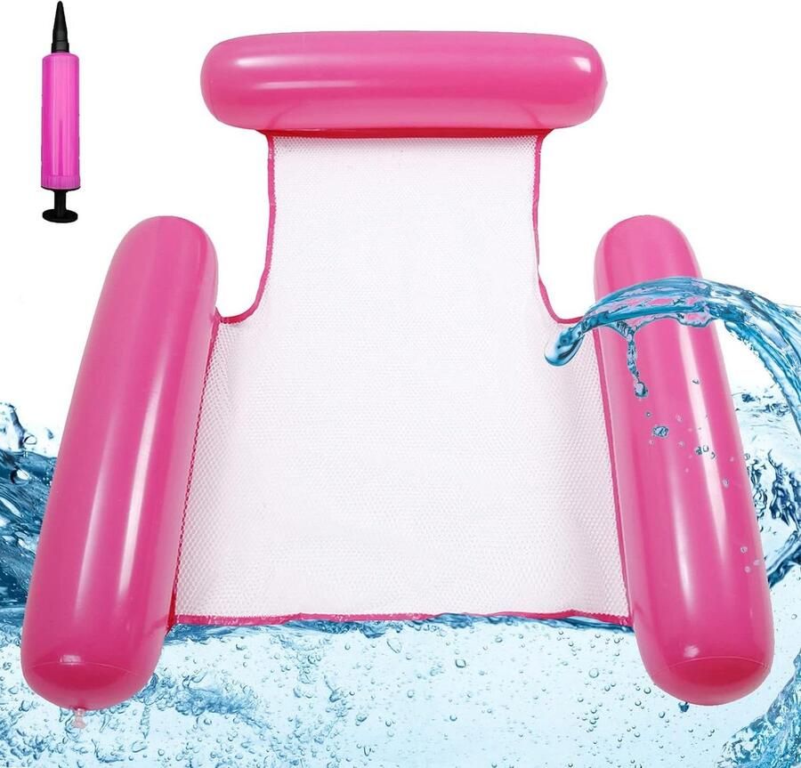 Waterhangmat 4-in-1 opblaasbaar waterspeelgoed Opblaasbare hangmat voor zwembad Volwassenen en kinderen waterhangmat