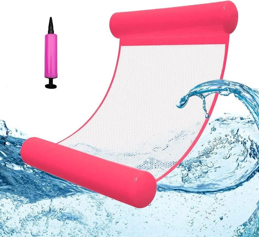 Waterhangmat matras voor zwembad Opblaasbare hangmat zee 4-in-1 zwemstoel Zwembadmatras Waterhangmat