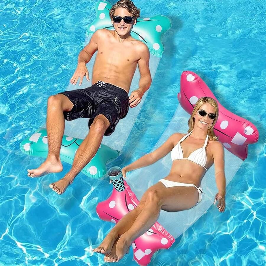 Waterhangmat Opblaasbare zwembad hangmat voor volwassenen en kinderen Ontspanning in het water Waterhangmat