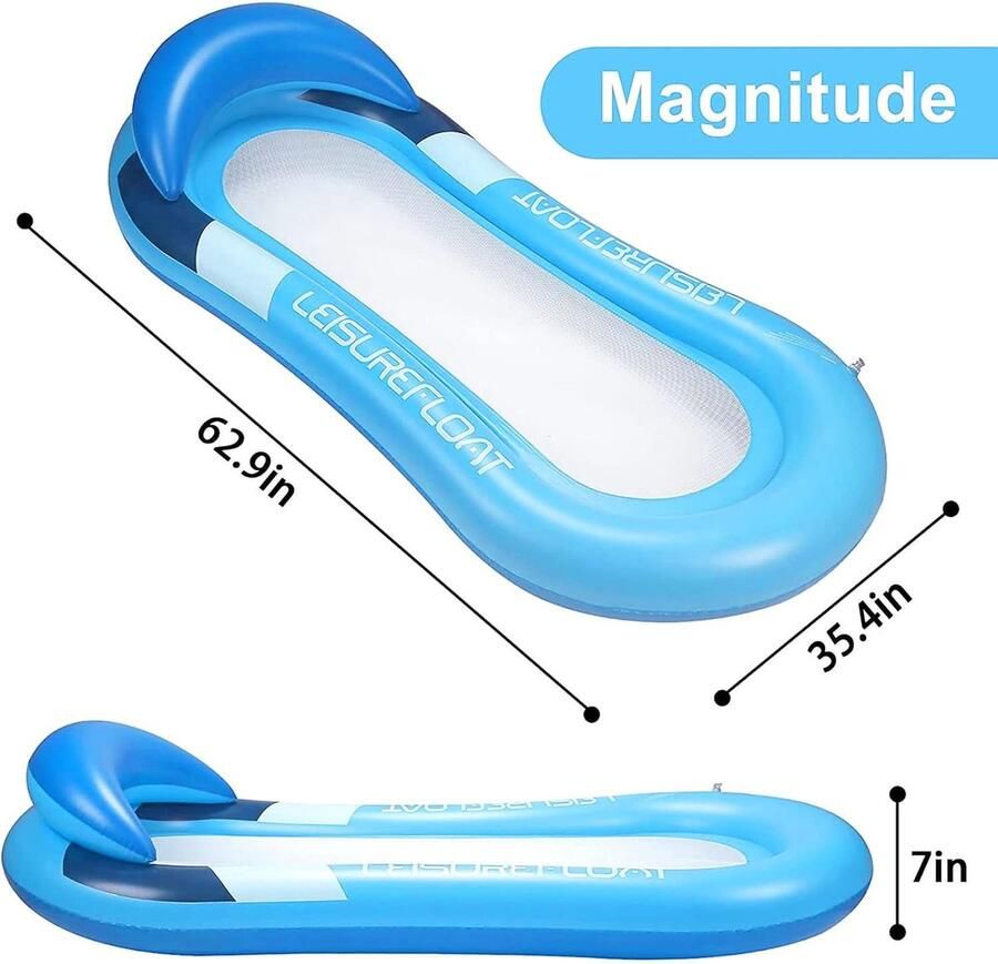 Waterhangmat Water Hangmat Luchtbed Zwembad Luchtmatras Opblaasblaar Zwembad Strand Waterspeelgoed Vakantie Must Have Voor In De Zomer!