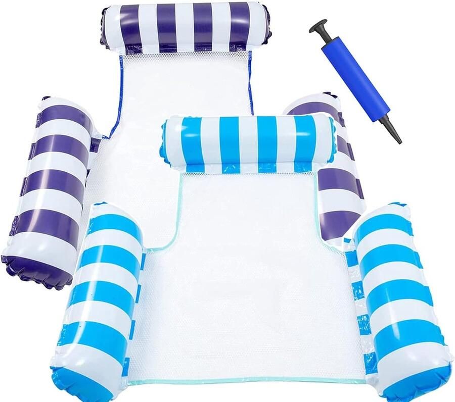 Waterhangmat Water Hangmat Luchtbed Zwembad Luchtmatras Opblaasblaar Zwembad Strand Waterspeelgoed Vakantie Must Have Voor In De Zomer!