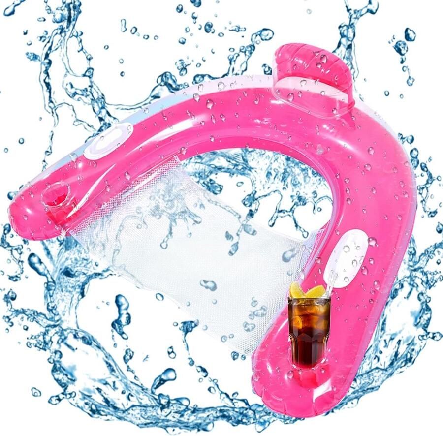 Waterhangmat Water Hangmat Luchtbed Zwembad Luchtmatras Opblaasblaar Zwembad Strand Waterspeelgoed Vakantie Must Have Voor In De Zomer!