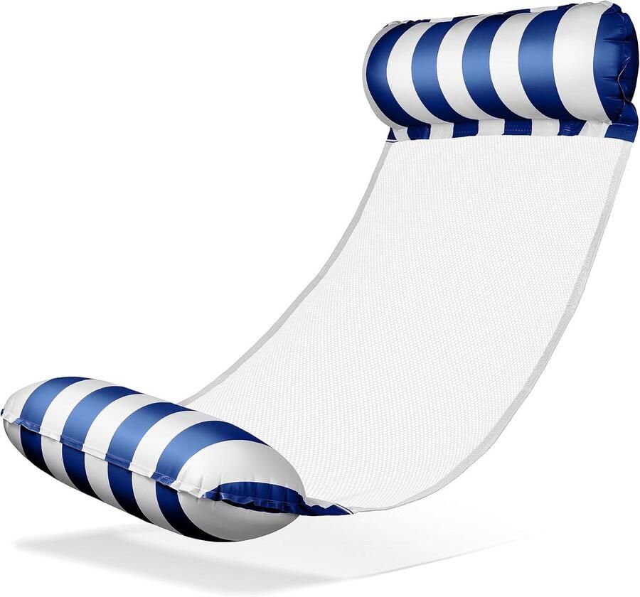 Waterhangmat watermatras waterbed drijvend bed opblaasbaar luchtbed met armleuningen drijvende slaapmat relaxstoel waterspeelgoed voor kinderen en volwassenen