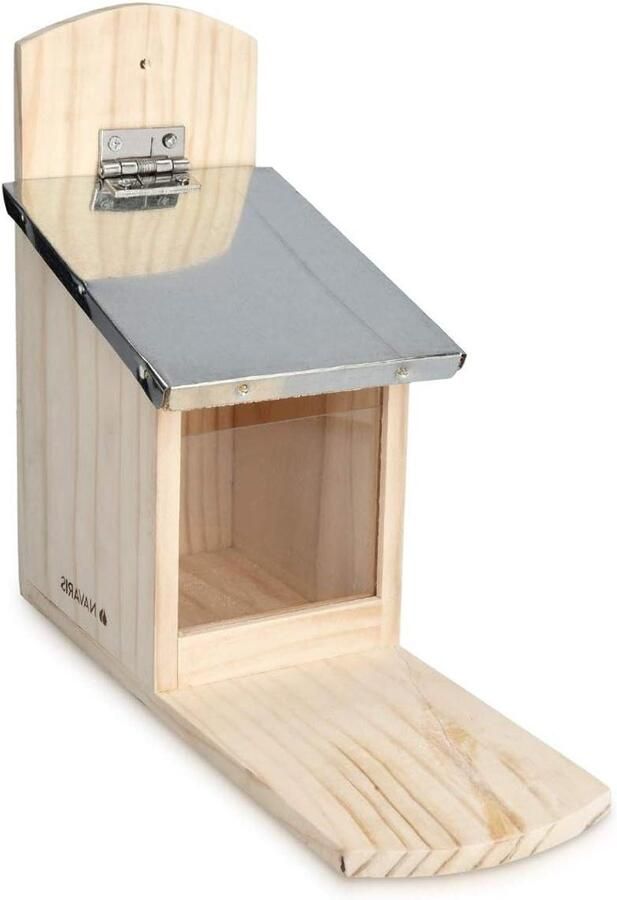 Weatherproof feeding house for garden squirrels Pine wood squirrel food cabinet