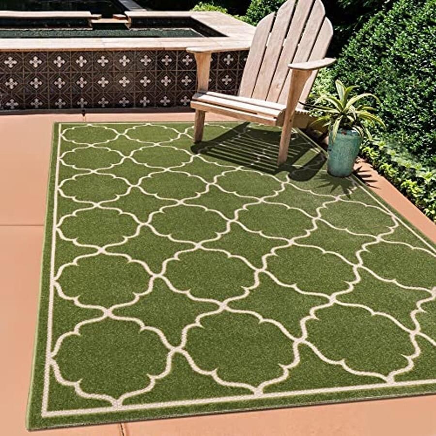 Weerbestendig buiten- en binnentapijt 120 x 170 cm Perfect voor terras tuin keuken en woonkamer