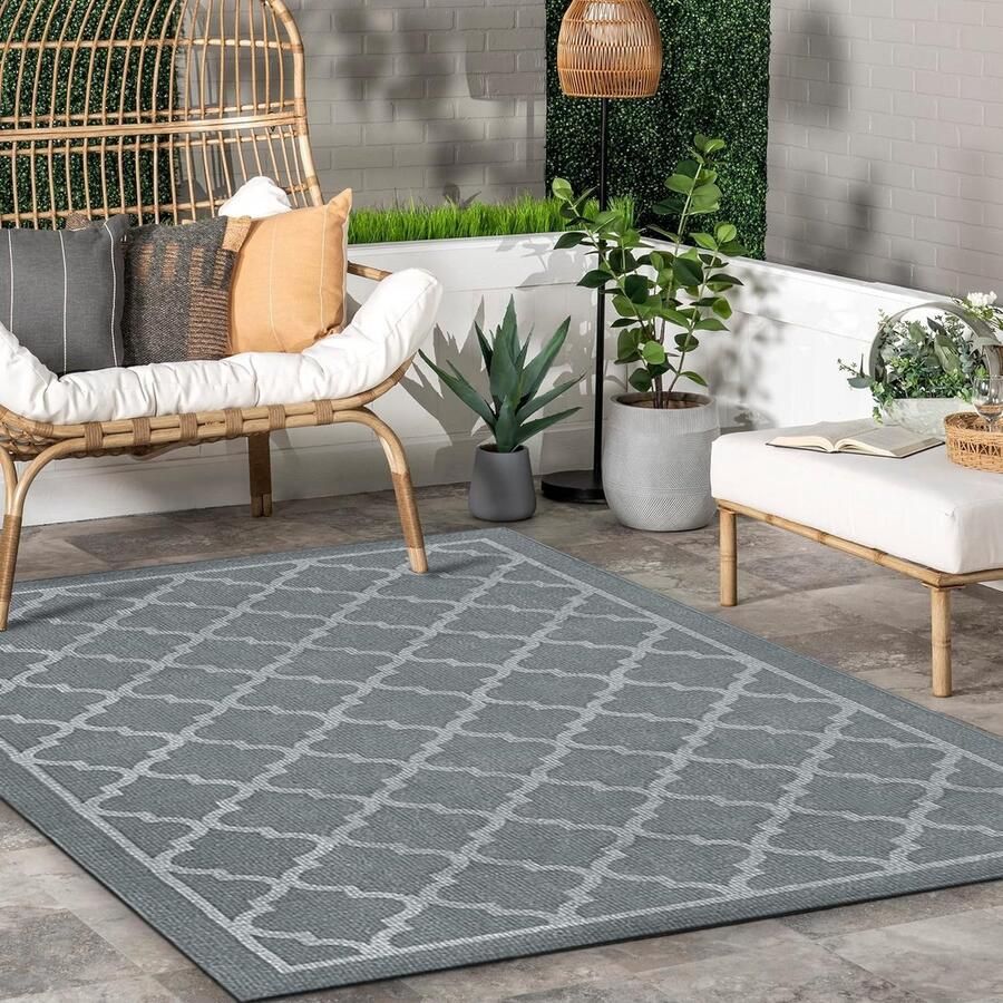 Weerbestendig Buitentapijt 120 x 160 cm Lichtgewicht Campingtapijt Waterdicht voor Balkon Terrassen Tuin Patio Wasbaar en UV-Bestendig