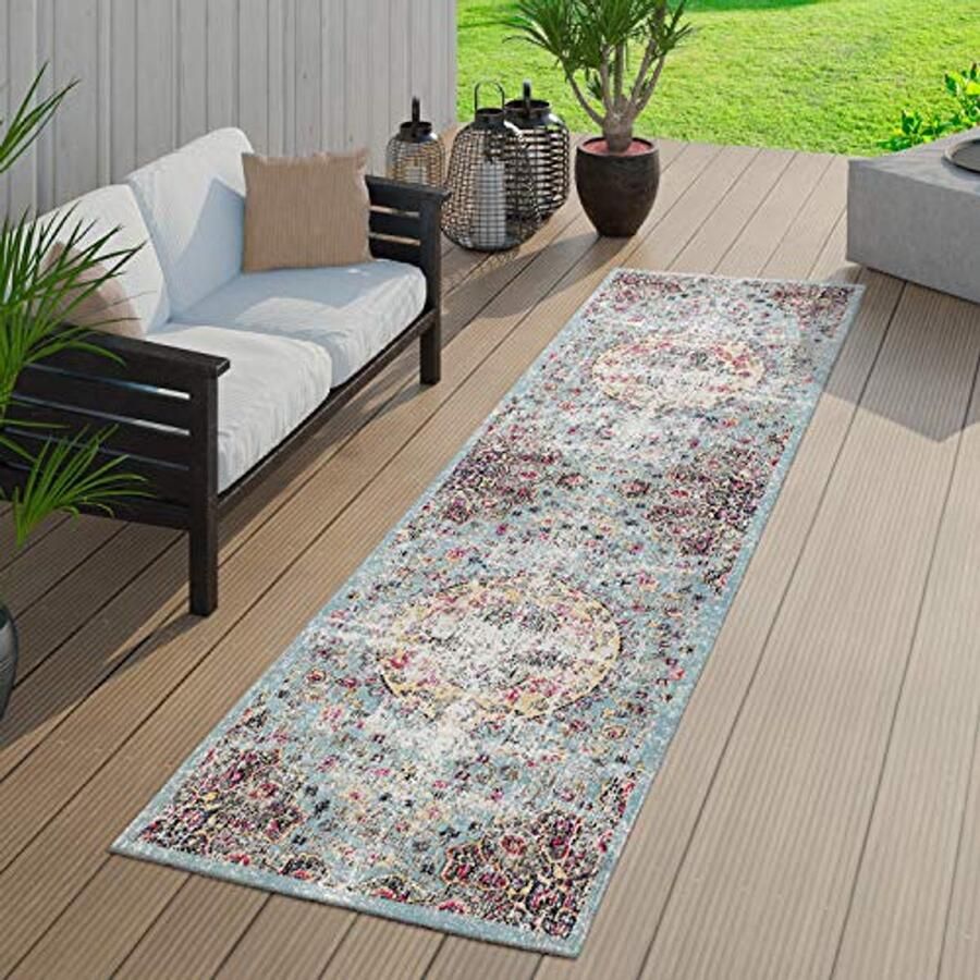 Weerbestendig Buitentapijt voor Binnen en Buiten Boho Stijl Multicolor 80x150cm