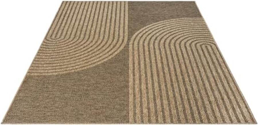 Weerbestendig Jute-Look Tapijt voor Binnen en Buiten 140 x 200 cm