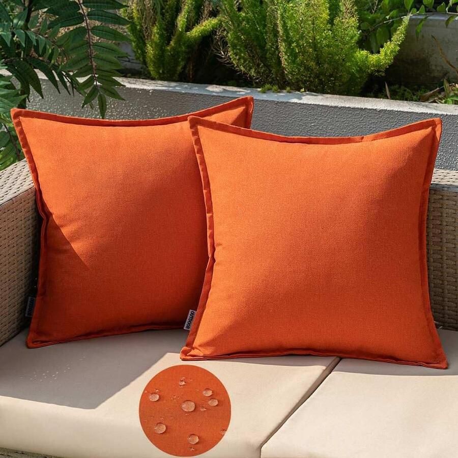 Weerbestendige Decoratieve Kussens Set van 2 Waterdichte Kussenslopen voor Tuin Woonkamer of Bed 40 x 40 cm