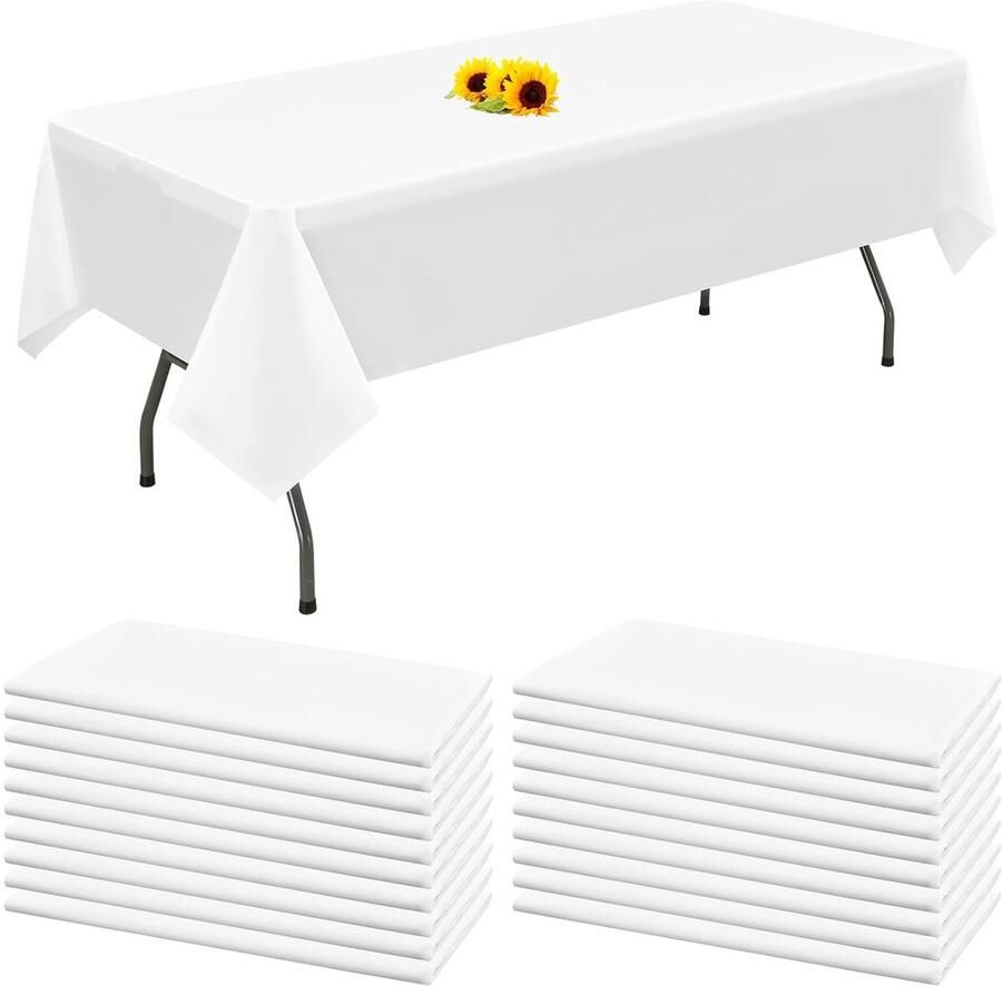 Wegwerp Tafelkleed Zwart Hoogwaardig PEVA 1 stuk