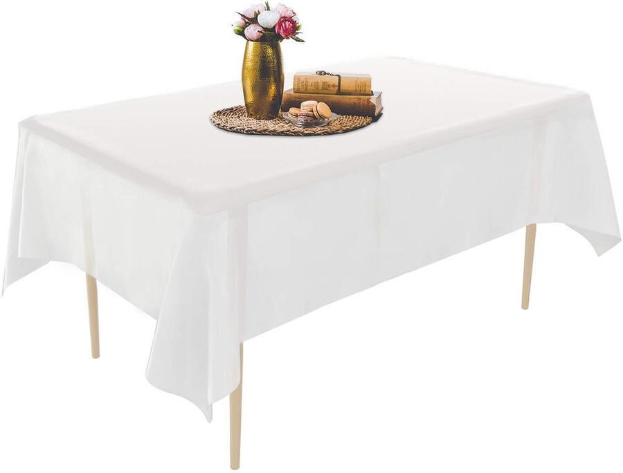 Wegwerptafelkleden Waterdicht en vlekvrij set van 6 137 x 274 cm kunststof