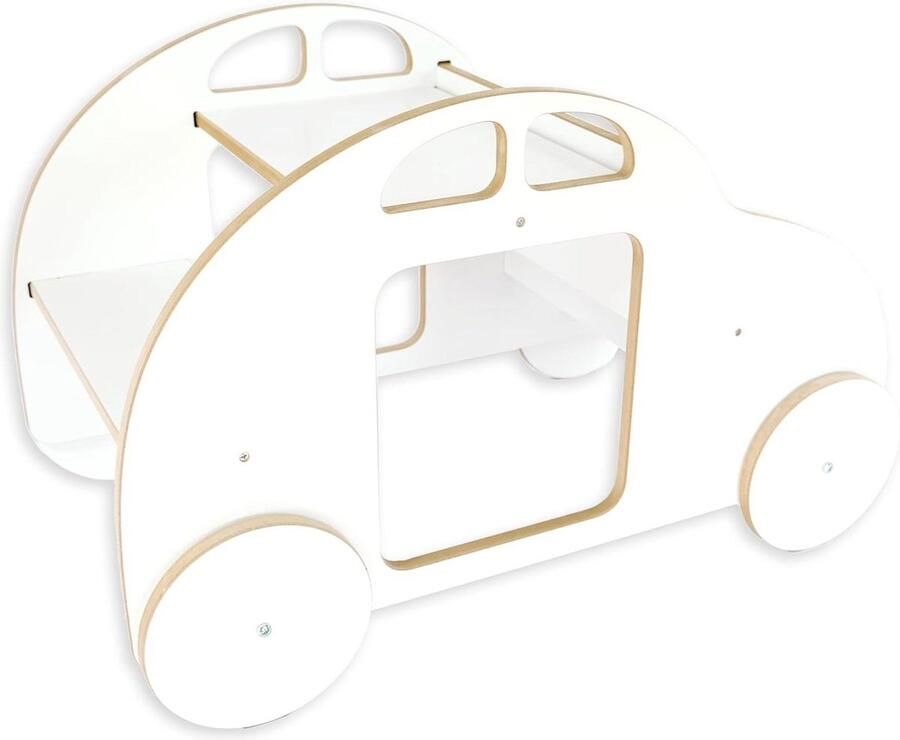 Weinig houten plank voor kinderen wit boekenkast met wielen tafel en stoel Sweetme Montessori kinderen hoogte Boekenkast kind