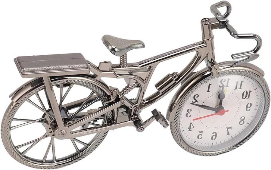 Wekker in fietsdesign Retro klok voor op je bureau Kamerdecoratie met retro uitstraling