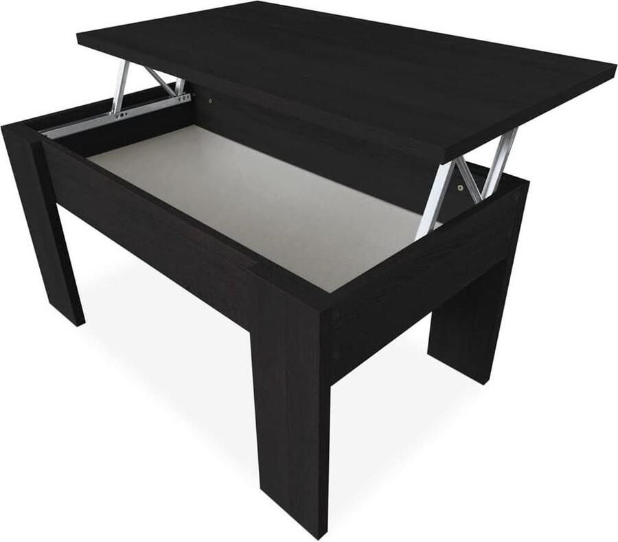 Wengue Salontafel 90x50x46 57 cm Houten Woonkamer- of Eetkamertafel Met Gekleurde Afwerking