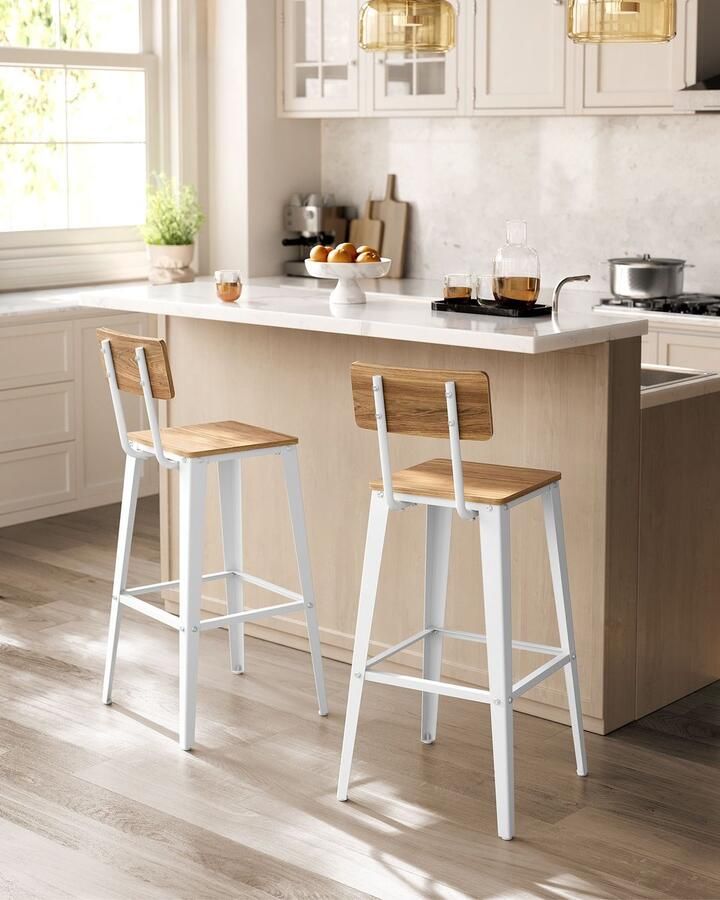 Rootz Living Rootz Wheat-Brown Cloud White Barkrukken Tegenstoelen Spaanplaatstaal 45 4 cm x 45 4 cm x 102 2 cm Modern design