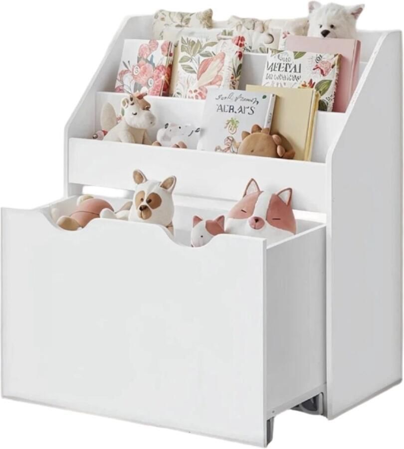 White 3 -laags boekenkast Plank opslagorganisator Space Saving Design 29 5 cm x 62 5 cm x 70 cm