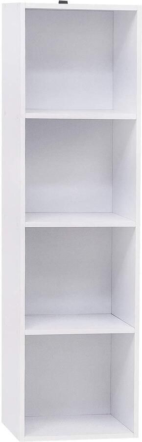 Rootz Living Rootz White Cube Plank Boekenkast Opbergorganisator MDF-plaat Stabiel en veilig Maximaliseert de ruimte Eenvoudige montage 30 cm x 106 cm x 24 cm