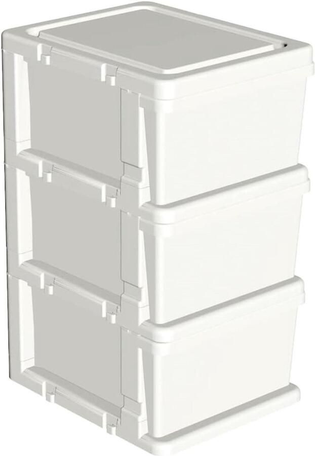 White Plastic Storage Drawers Cart with 4 Casters Ideal for Home Closet Bedroom Bathroom Set of 1