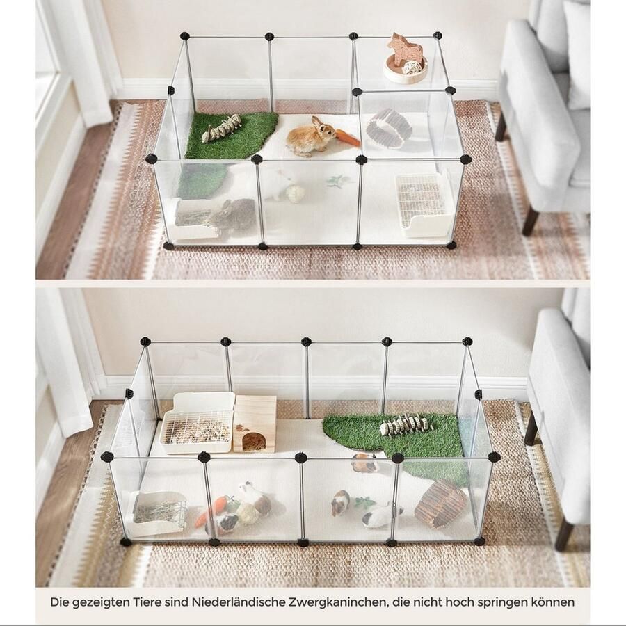 Rootz Living Rootz White Storage Cube Organizer Plastic opbergeenheid Modulair opbergsysteem PP- en ABS-materiaal Lichtgewicht 125 cm x 63 cm x 42 cm