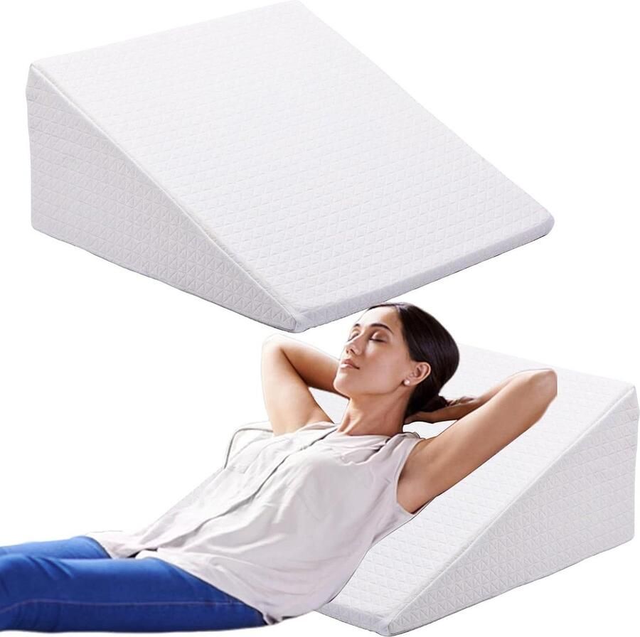 Wigkussen leeskussen met traagschuim voor bed bank beenkussen rugkussen matraswig reflux kussen matrasverhoging Ergonomische rugkussen