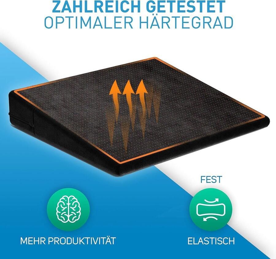 Wigkussen Stoel met Ademende Anti-Slip Fluwelen Hoes [Optimale Hardheid] Wigkussen voor Auto Bureaustoel Thuiskantoor Wigkussen Stoel Wigkussen Zitkussens