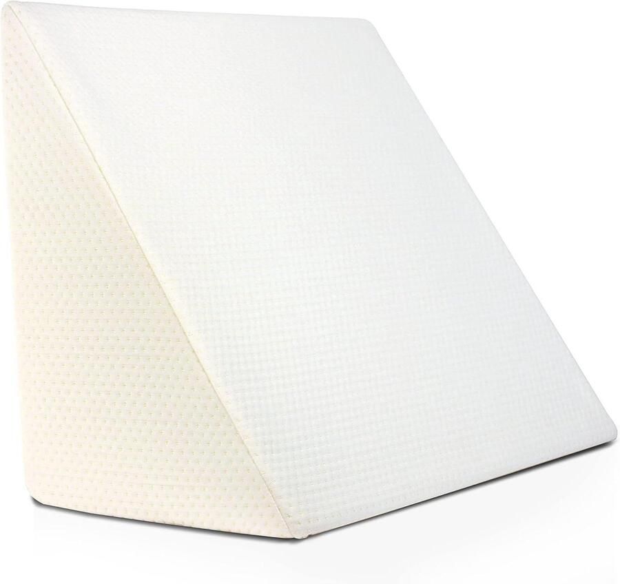 Wigkussen voor bed en bank Ideaal als leeskussen rugleuning in bed of om de voeten omhoog te leggen Vormvast schuim Overtrek wasbaar