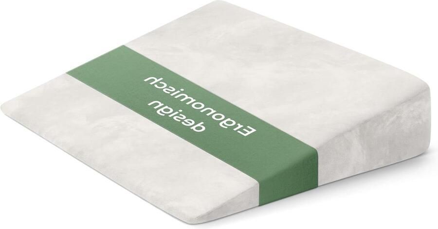 Wigkussen voor bed en bank reflux en gerds rugkussen slaapverhoging voor verbeterde doorbloeding zwangerschapskussen Wit 68x65x16