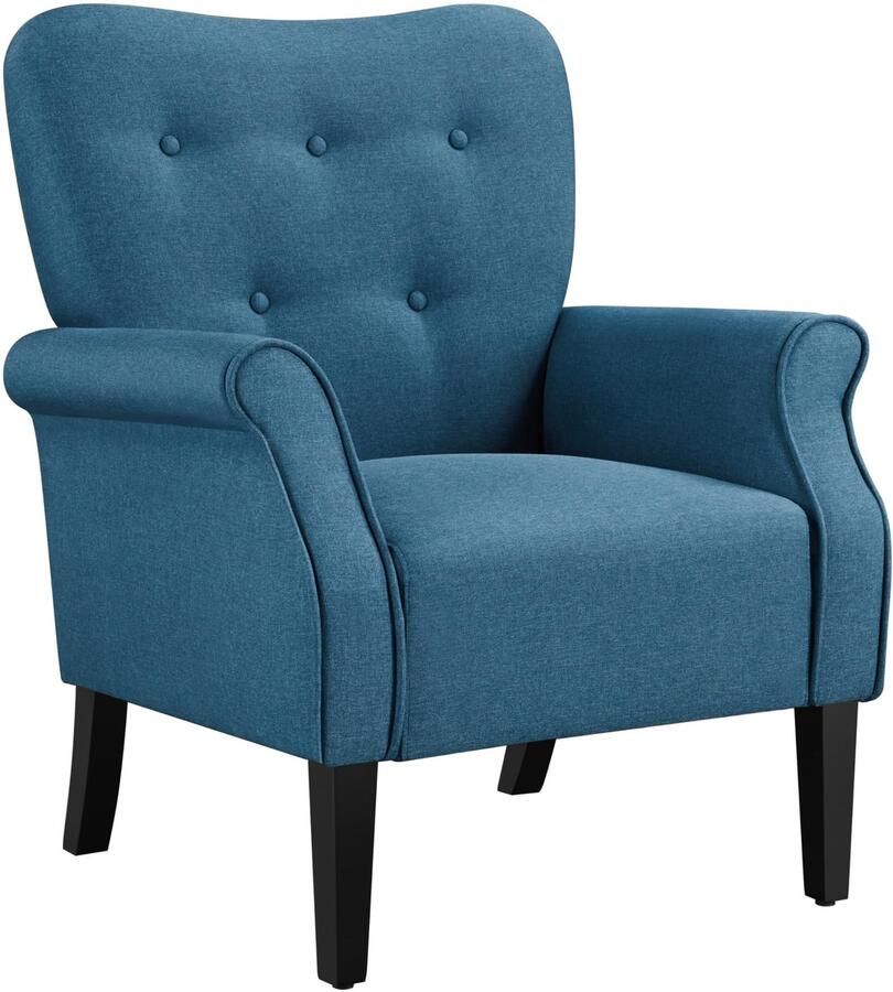 Wing fauteuil relaxstoel met armleuningen gestoffeerde fauteuil ruststoel met hartvormige rugleuning televisiestoel