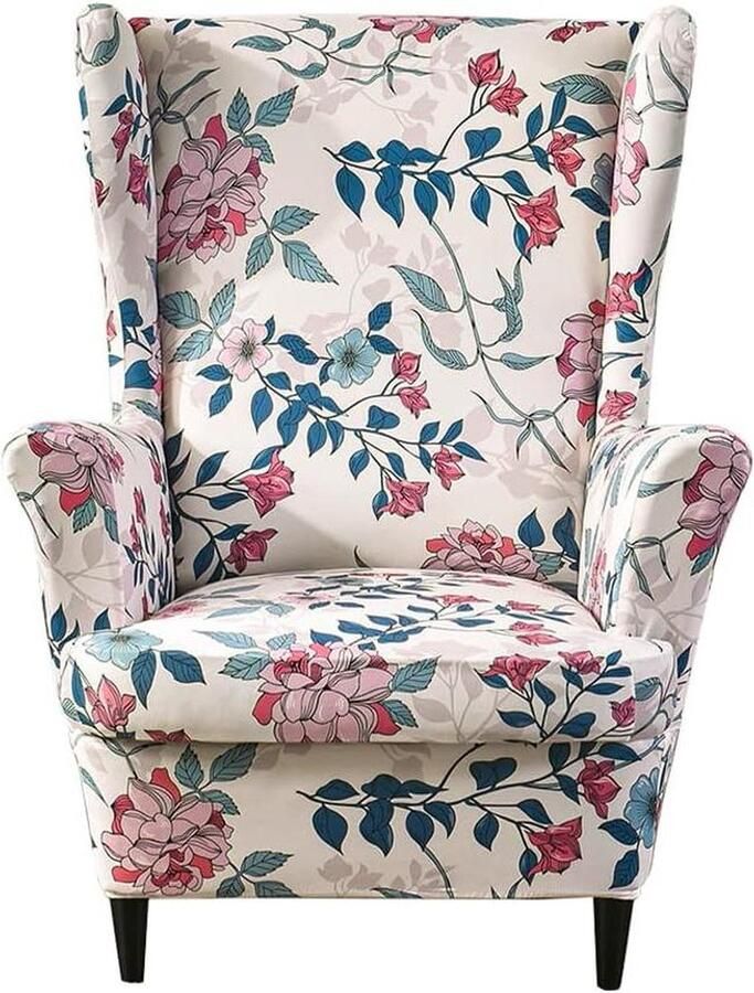 Wingback stoel slipcovers Avond geur gedrukte fauteuil covers