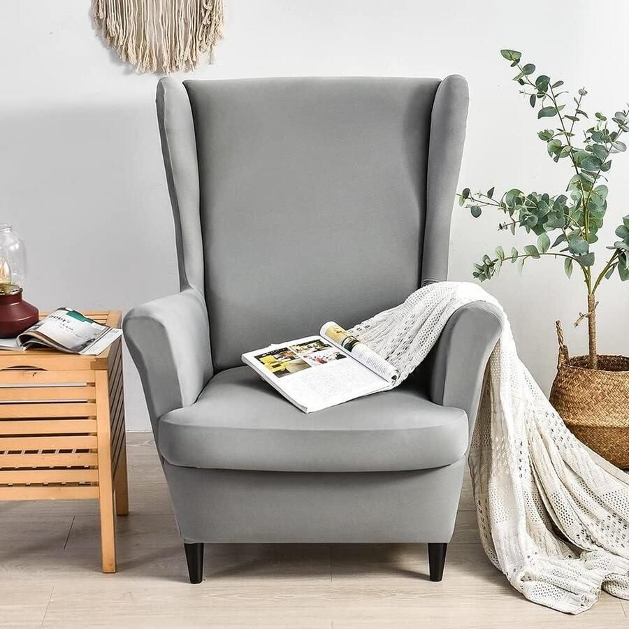 Wingback stoel slipcovers fauteuils vleugel stoel covers 2 stuk wingback fauteuil covers beschermhoezen