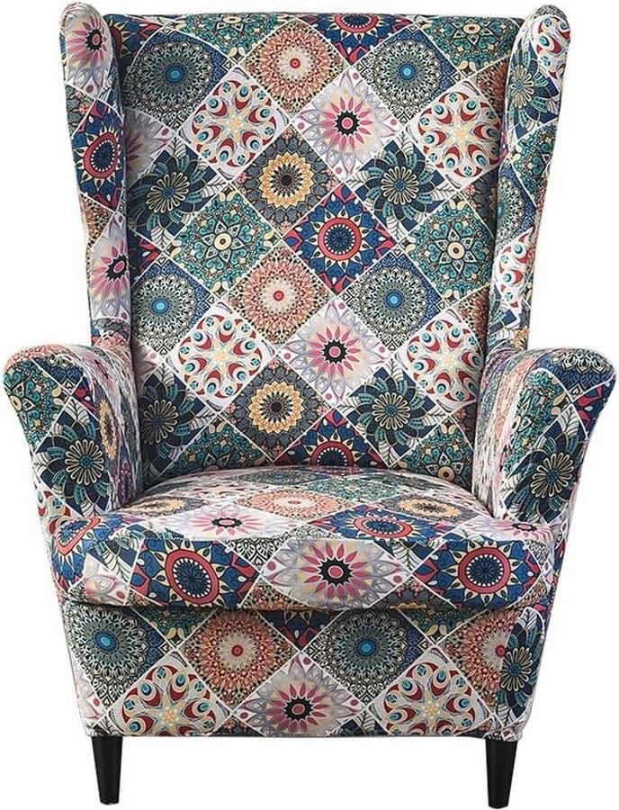Wingback stoel slipcovers gedrukt fauteuil covers Meigeh Wingback stoel slipcovers voor woonkamer Een gordijn van dromen