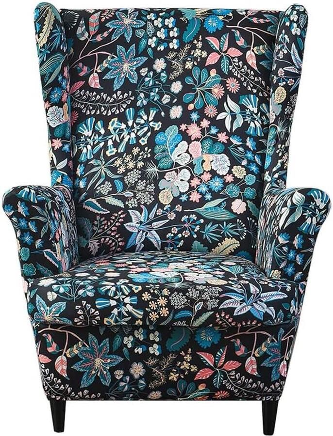 Wingback stoel slipcovers Meigeh fauteuil covers in gedrukt design met delicate geur