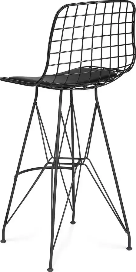 Wire Chair barkruk eetkamerstoel Black wire chair Wire Chair Barkruk stoel metaalstoel tuinstoel metalen barkruk tuinkruk