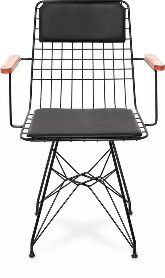 Wire Chair eetkamerstoel zwart 82x45x56 designstoel luxe draad stoel
