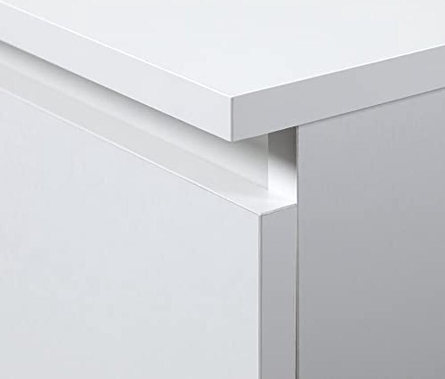 Wit bureau met opbergruimte en 4 laden Ergonomisch meubel voor kantoor en studie