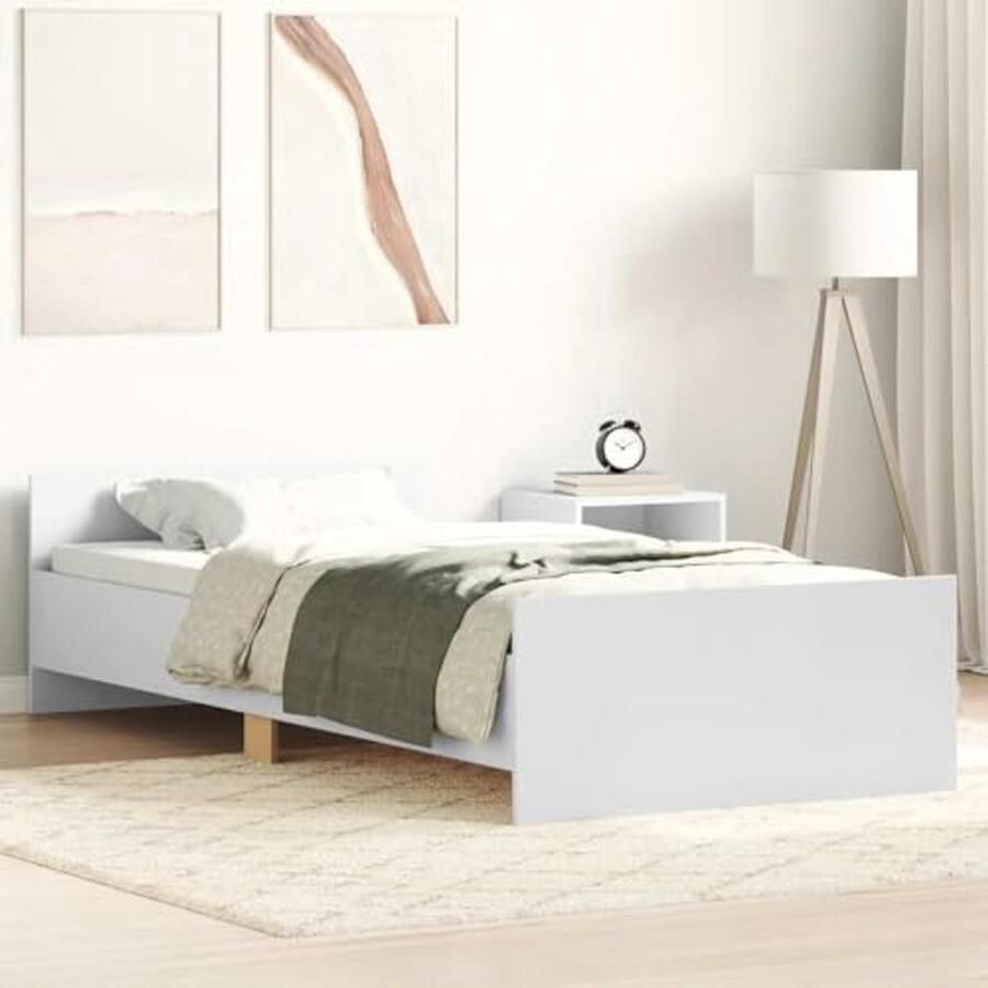 Wit Houten Bedframe 100x200 cm Boxspring & Bedbasis Voor Slaapkamer